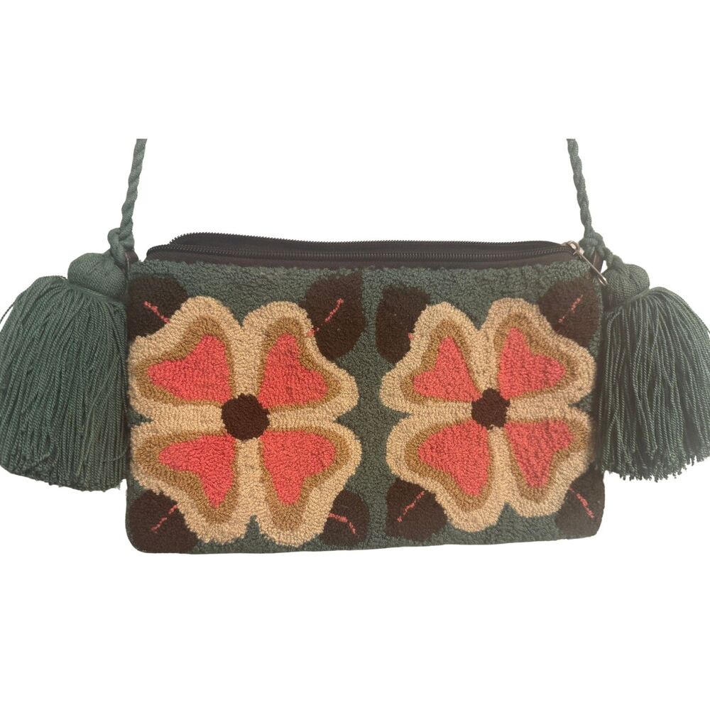 Crossbody Wayuu Purse Clutch with Tassels | Handmade in Colombia